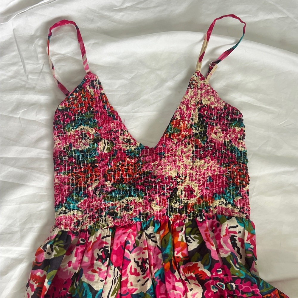 Floral Antica Sartoria Maxi Dress - Pink and Green AOS - Picture 5 of 9
